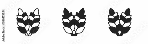 Wheat icon on white background. Vector logo wheat illustration.