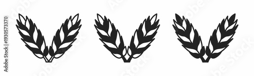 Wheat icon on white background. Vector logo wheat illustration.