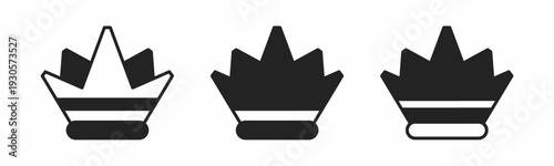 Crown icon on white background. Vector logo crown illustration.