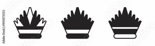 Crown icon on white background. Vector logo crown illustration.