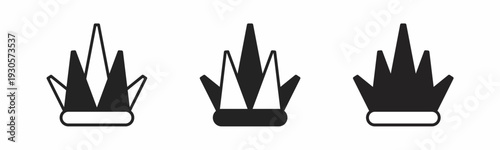 Crown icon on white background. Vector logo crown illustration.