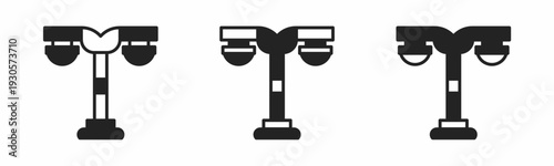 Street light icon on white background. Vector logo street light illustration.