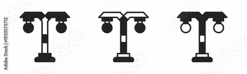 Street light icon on white background. Vector logo street light illustration.