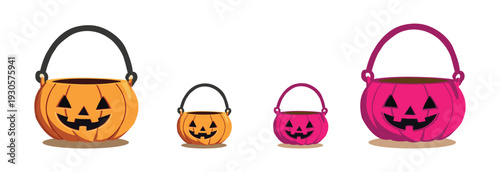 Cute Easter Basket with Decorated Eggs and Chocolate Vector.