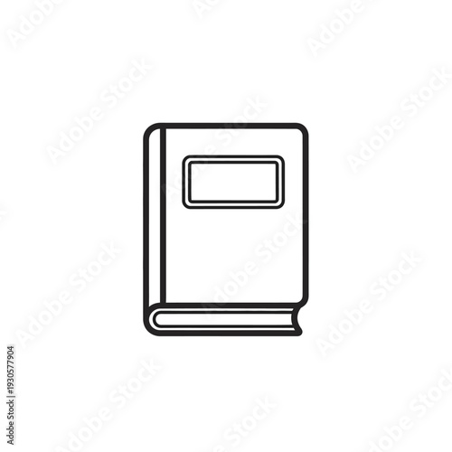 Minimalist Line Art Illustration of a Classic Book for Reading Enthusiasts