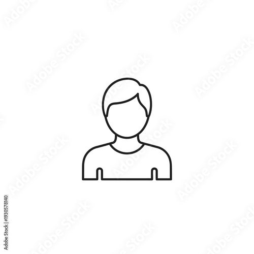 Minimalist Line Art Illustration of a Human Profile for Modern Design Projects