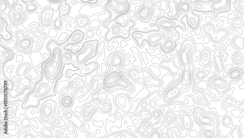 Geography landscape Topo contour map on white background, Topographic contour lines. Seamless pattern with lines Topographic map. Geographic mountain relief diagram line wave carve pattern. 
