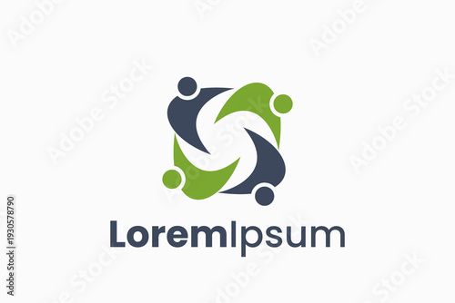 People Community Vector Logo Premium