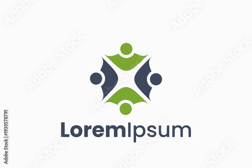 People Community Vector Logo Premium