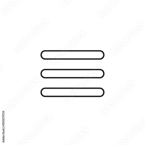 Minimalist Modern Line Art Illustration of a Stack of Horizontal Lines for Design and Creative Projects