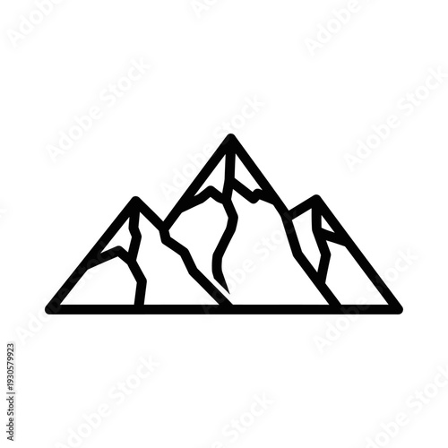 Minimalist Mountain Landscape Illustration for Nature and Adventure Themes