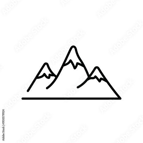 Minimalist Mountain Landscape Illustration for Nature and Adventure Themes