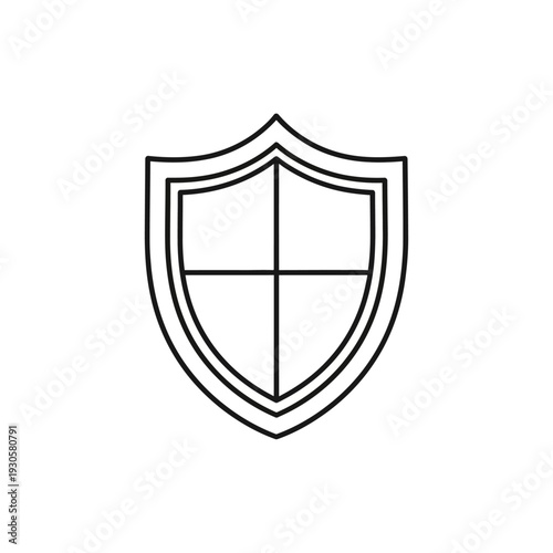Minimalist Shield Emblem Design for Security and Protection Concepts