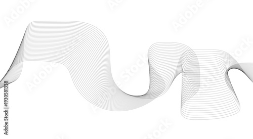 Dynamic flowing wave lines design element. Futuristic technology and sound wave pattern. Modern abstract glowing wave lines. Smooth curved wave lines. 