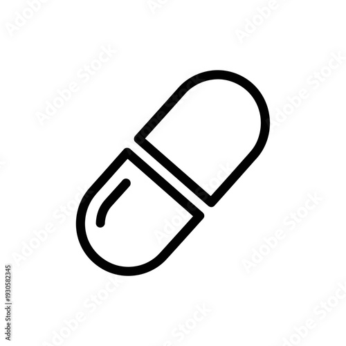 Minimalistic Medical Capsule Illustration for Healthcare and Medicine