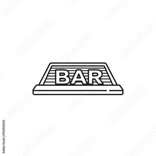 Modern Outdoor Bar Entrance Sign with Bold Lettering for Hospitality Business