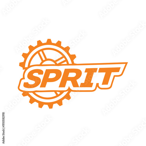 modern orange workshop vector logo