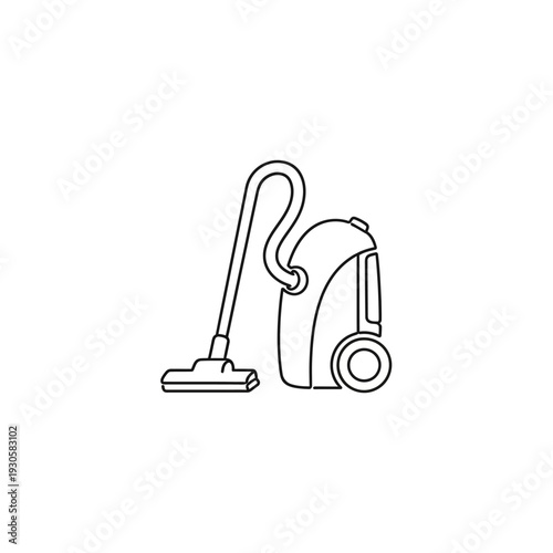 Modern Vacuum Cleaner Illustration for Home Cleaning and Maintenance