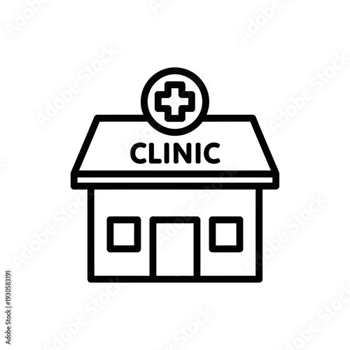 Modern Medical Clinic Building with Health Care Signage for Healthcare Facilities