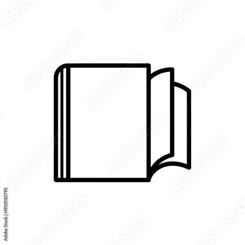 Open Book on a White Background for Educational and Reading Themes