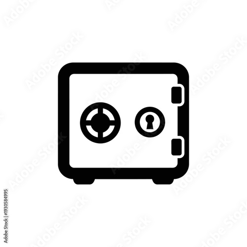 Secure Safe Lock Icon Illustration for Security and Protection Concepts