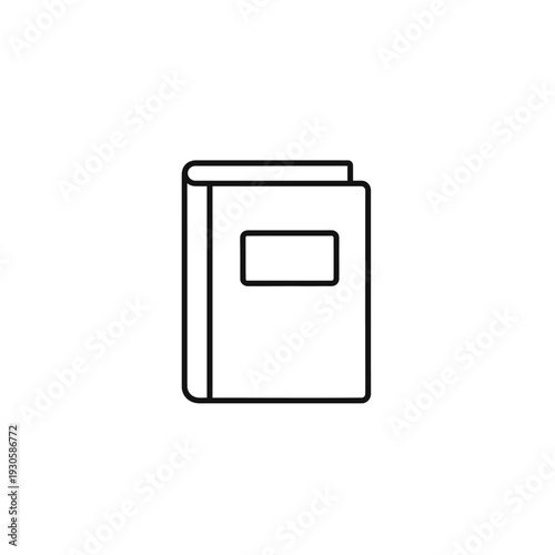 Simple Minimalist Notebook Illustration for Creative and Office Use
