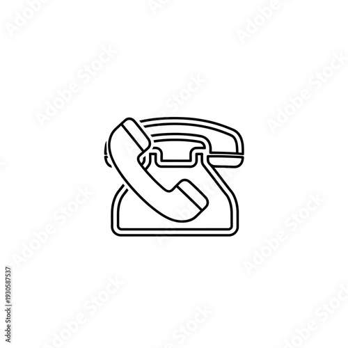 Vintage Rotary Telephone Phone with Cord in Retro Style