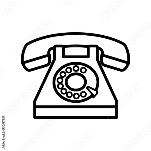 Vintage Rotary Telephone with Classic Design for Communication and Nostalgia