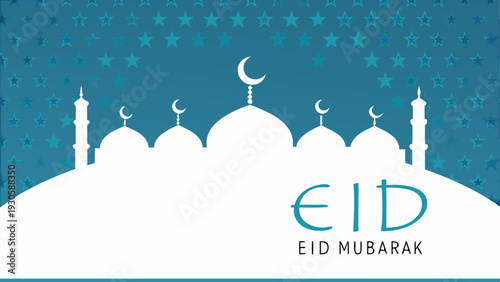 Celebrating the serene beauty of an eid moon over a snowy landscape.