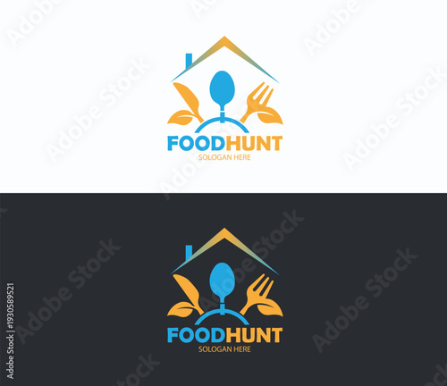 Creative modern unique restaurant logo design