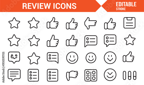 Minimal Feedback and Satisfaction Outline Icons