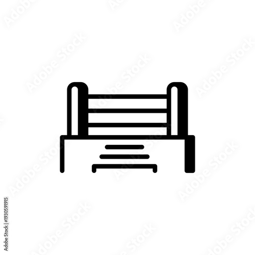 Boxing ring line icon