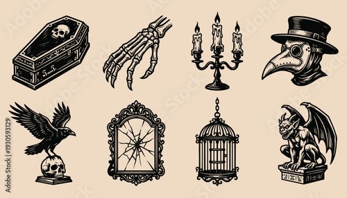 Gothic Halloween Vector Collection