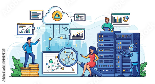 data analytics cloud computing, business intelligence, ai technology