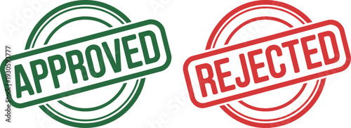 Clean Approved and Rejected Label Stamps for Business Use