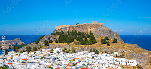 Vászonkép The Rhodes island in Lindos