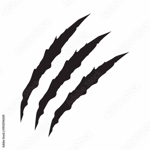 Dramatic claw marks in dark shadowy tone for creative design