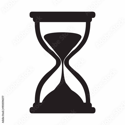 Modern hourglass icon symbolizing time and patience