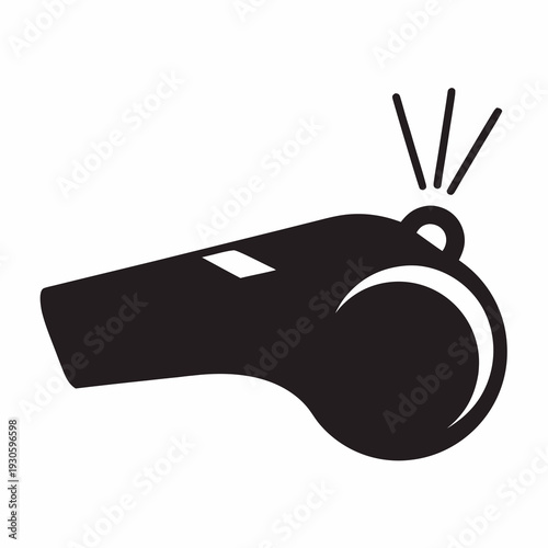 Referee blows whistle to stop play in sports game