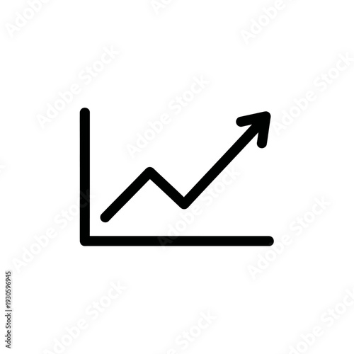 Business Growth Chart Illustration Showing Increase in Performance and Profitability