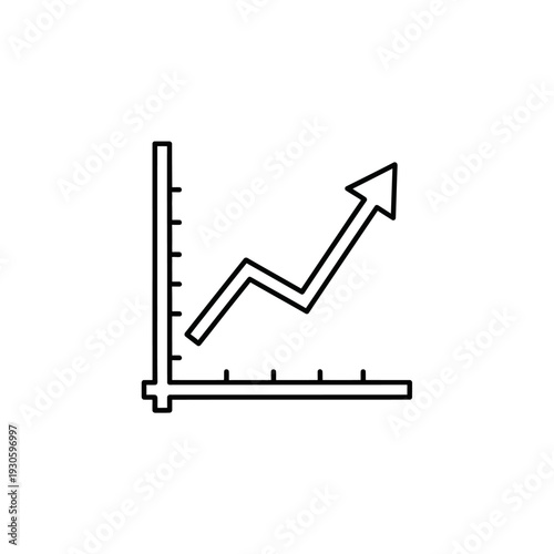 Business Growth Chart Illustration Showing Upward Financial Trends and Market Analysis