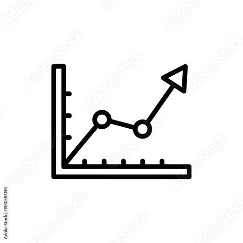 Business Growth Chart with Increasing Performance Metrics Icon
