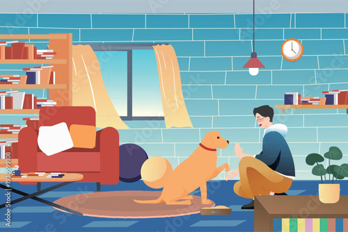 Kitten Pet Care Vector Flat Illustration for E-commerce Shopping Festival