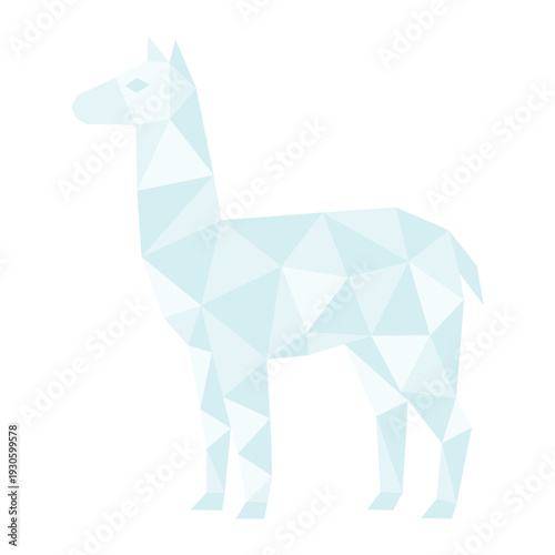 polygonal low poly alpaca vector