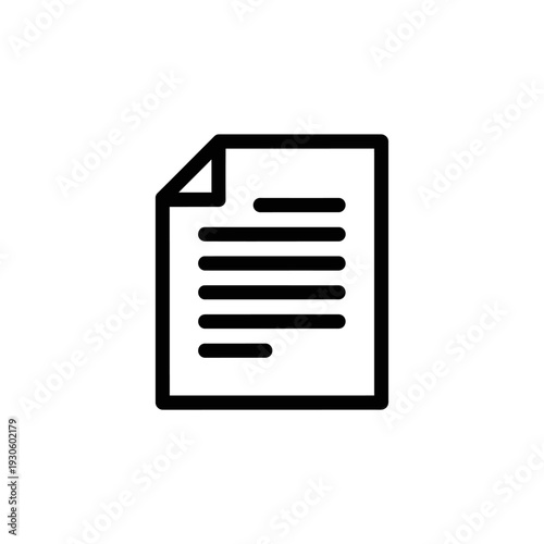 Document icon representing digital file or report in a minimalist style