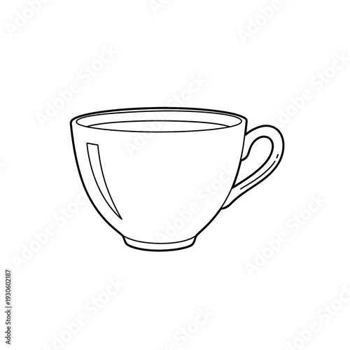 Elegant Coffee Cup Illustration for Beverage and Drink Concepts