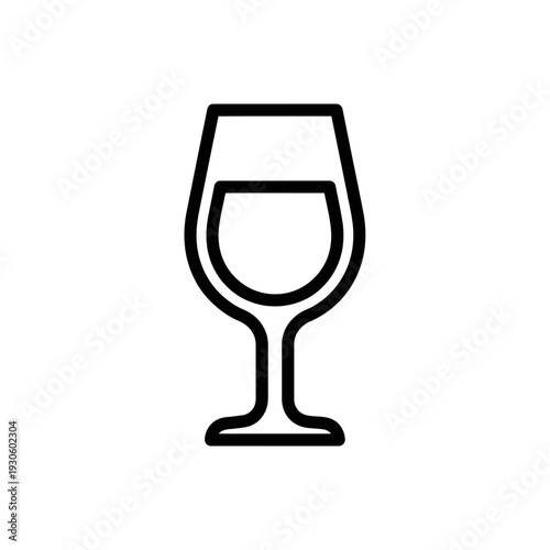Elegant Wine Glass Illustration for Food and Beverage Themes