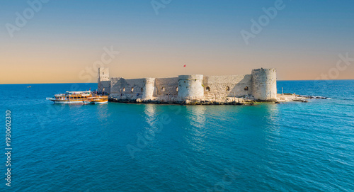 Maidens Castle Kiz Kalesi Drone Photo, Erdemli Mersin, Turkey