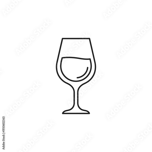 Elegant Wine Glass with Liquid Content for Celebrations and Dinner Settings