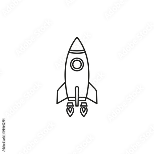 Futuristic Rocket Launch Illustration with Fire and Smoke Effects